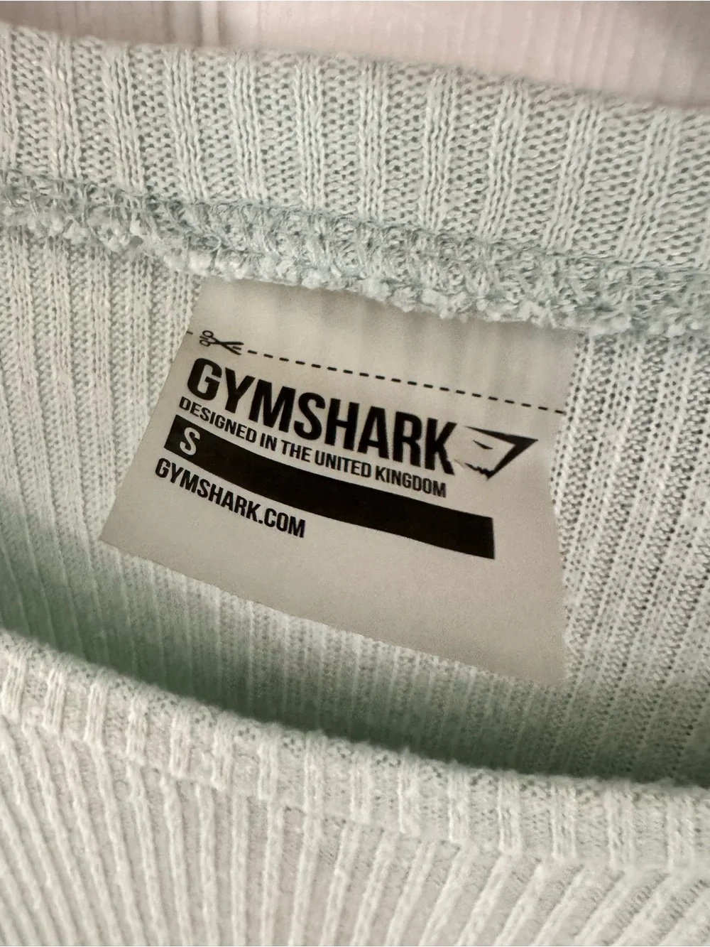 Gymshark Sage Green Ribbed Lounge Set Small Wide Leg Capri Pants - Picture 6 of 6